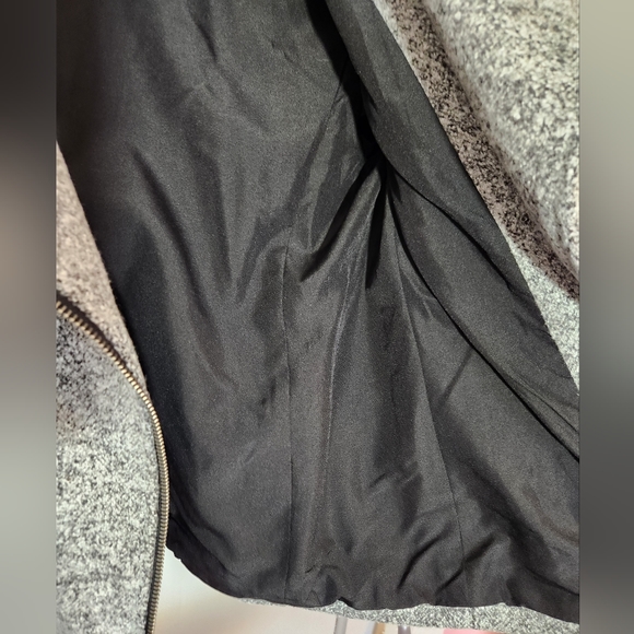 Loft Moto Marled Gray Knit Zip Jacket Size Xsmall - Picture 3 of 7